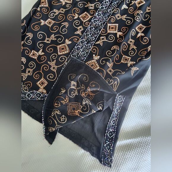 Tan CHHO made in India sequins skirt and cardigan set - Picture 11 of 16